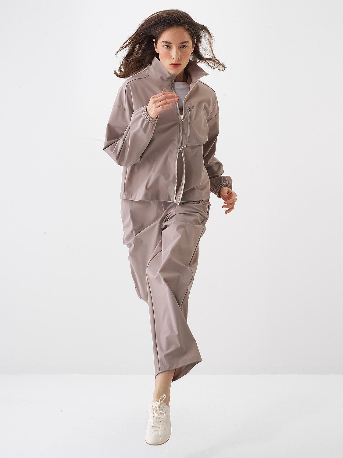 Bej Formunu Koruyan Oversize Pantolon - 1