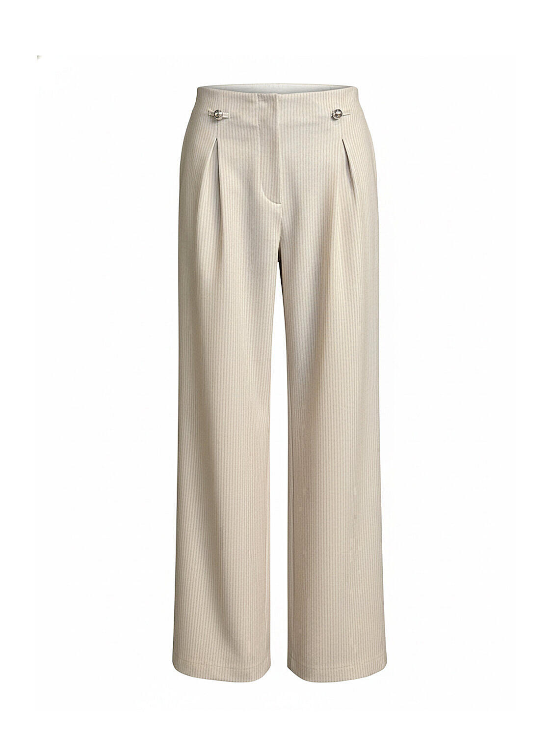Bej Pamuk Dokulu Regular Fit Pantolon - 4