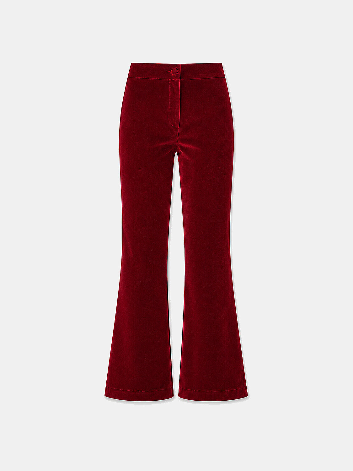Bordo Lüks Dokulu Soft Kadife Regular Fit Pantolon