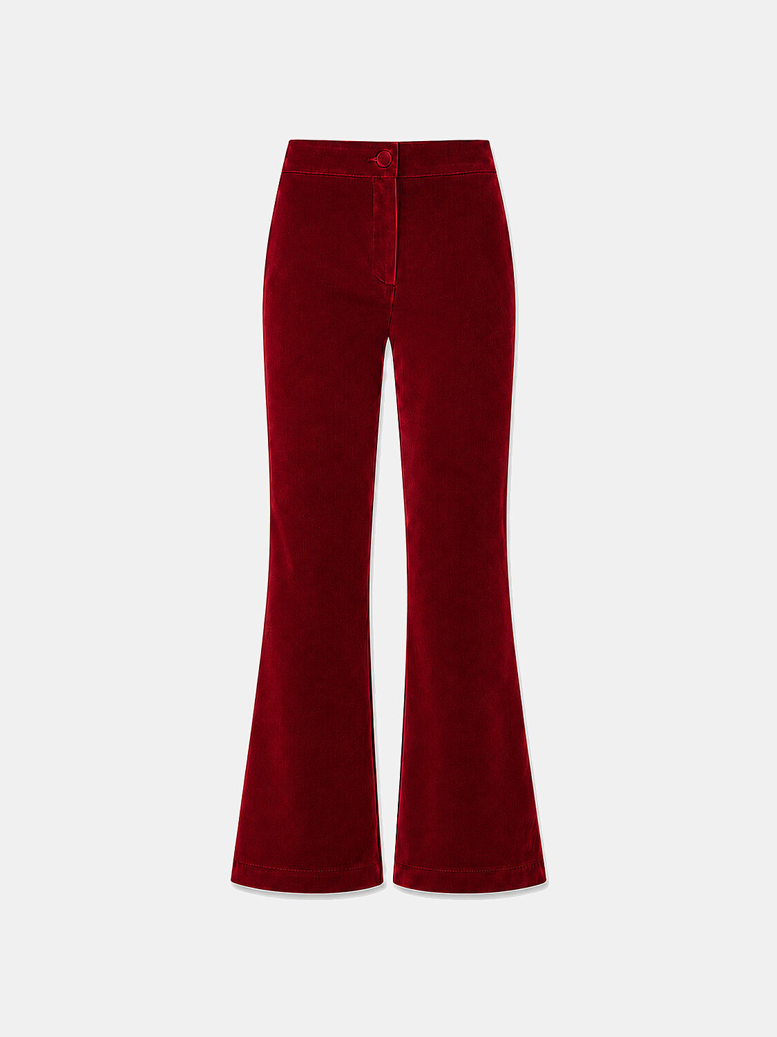 Bordo Regular Fit Pamuk Kadife Pantolon - 1