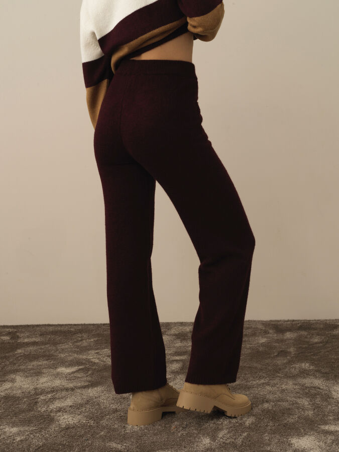 Bordo Regular Fit Pantolon - 4