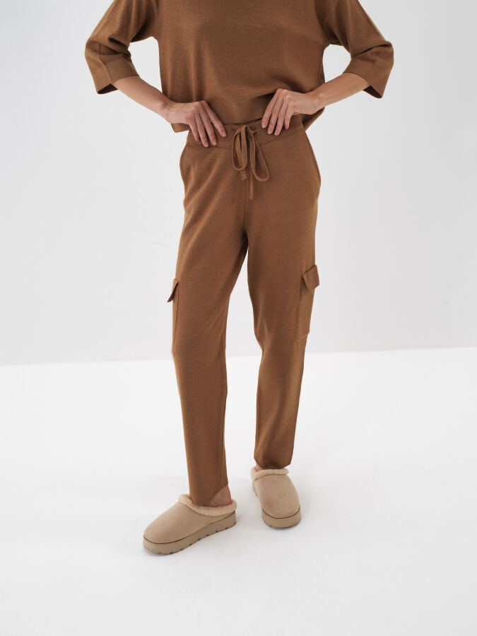 Camel Doğal Yün Dokulu Regular Fit Pantolon - Xint