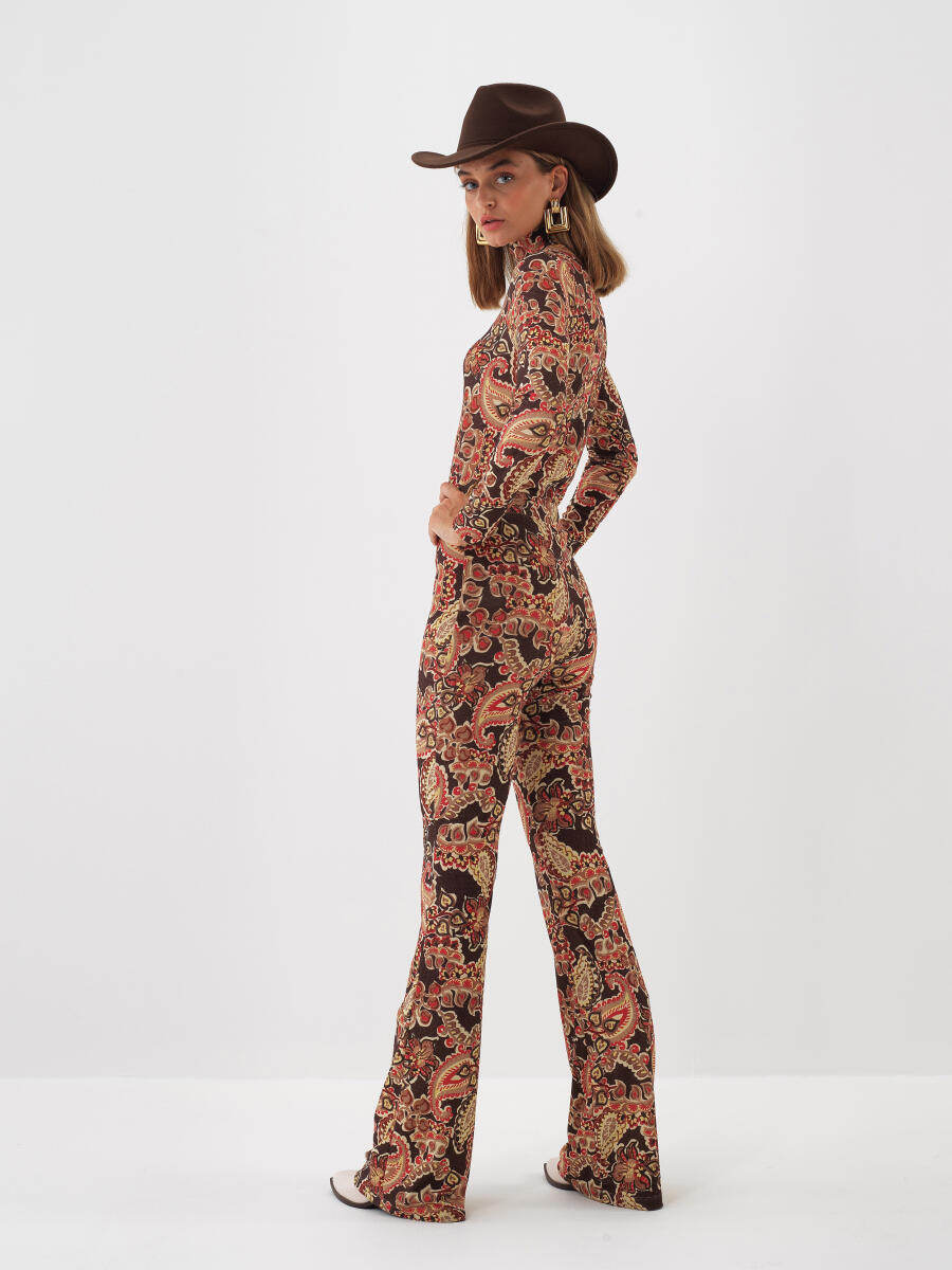 Camel Işıltılı Sim Detaylı Slim Fit Pantolon - 3