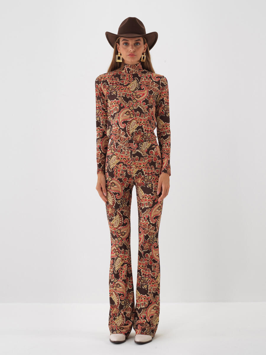 Camel Işıltılı Sim Detaylı Slim Fit Pantolon - 2