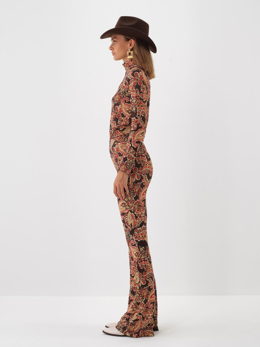 Camel Işıltılı Sim Detaylı Slim Fit Pantolon - 5