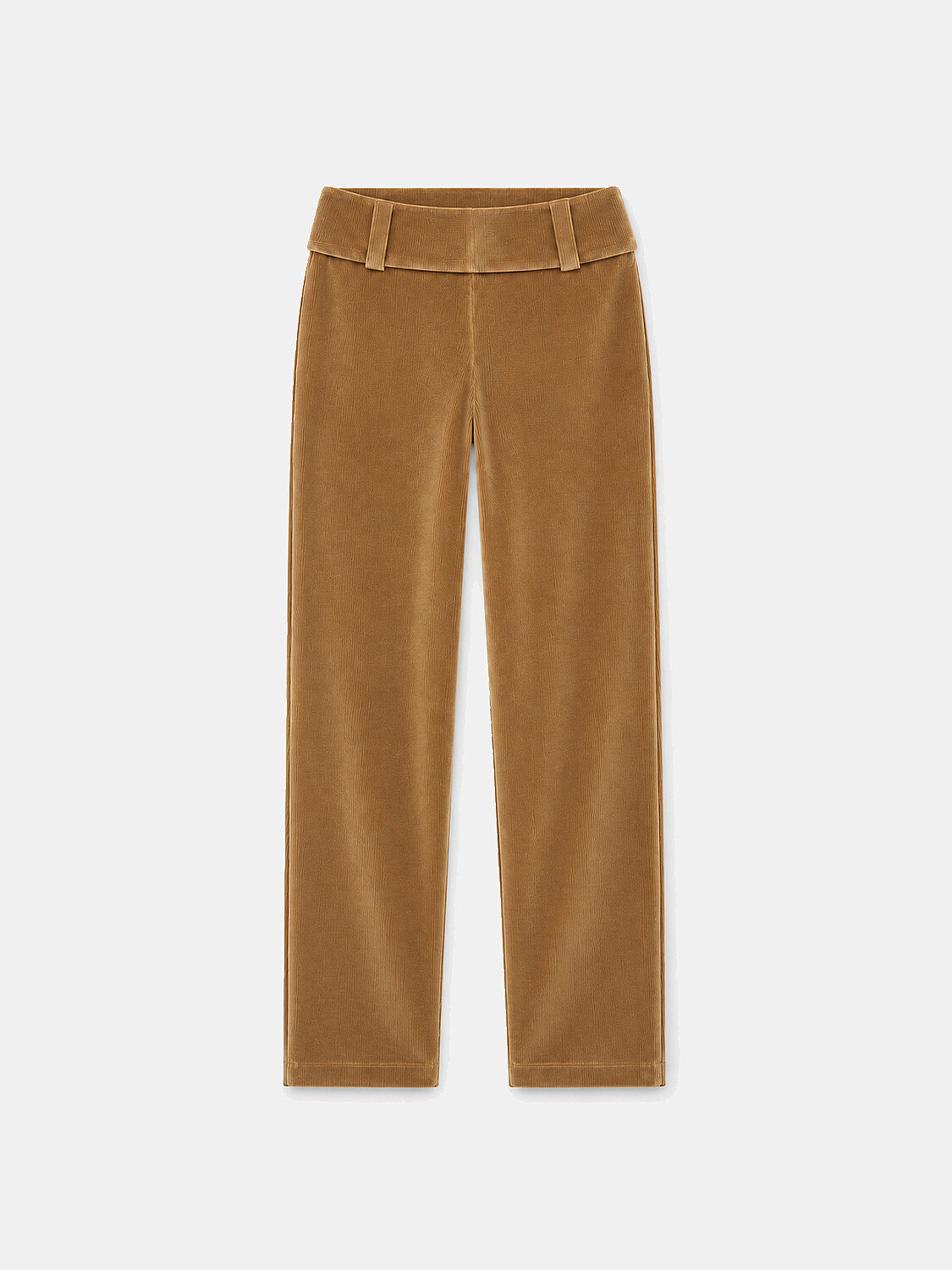 Camel Oversize Kadife Pantolon - 1