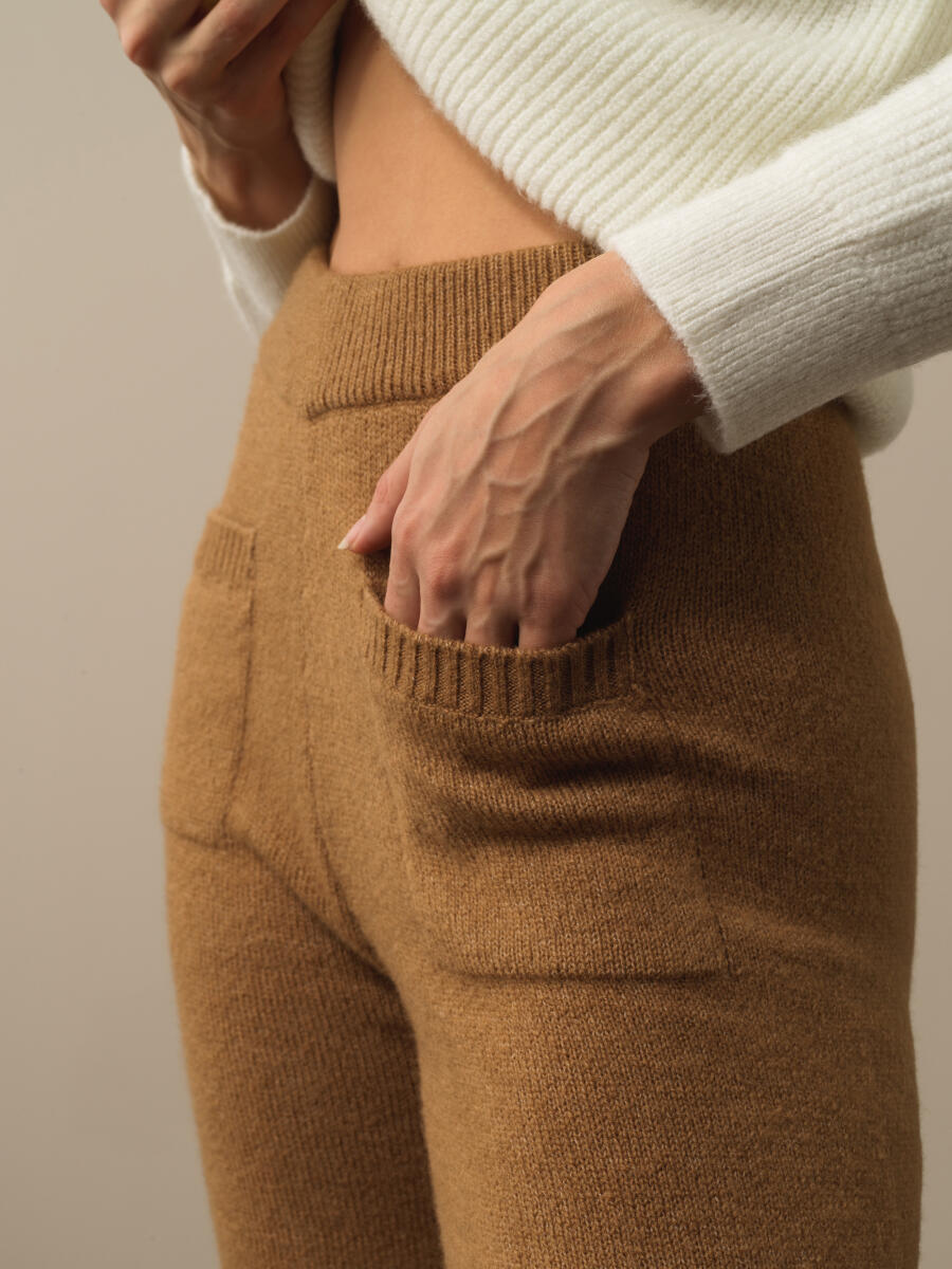 Camel Lüks Pamuk Dokulu Regular Fit Pantolon - 3