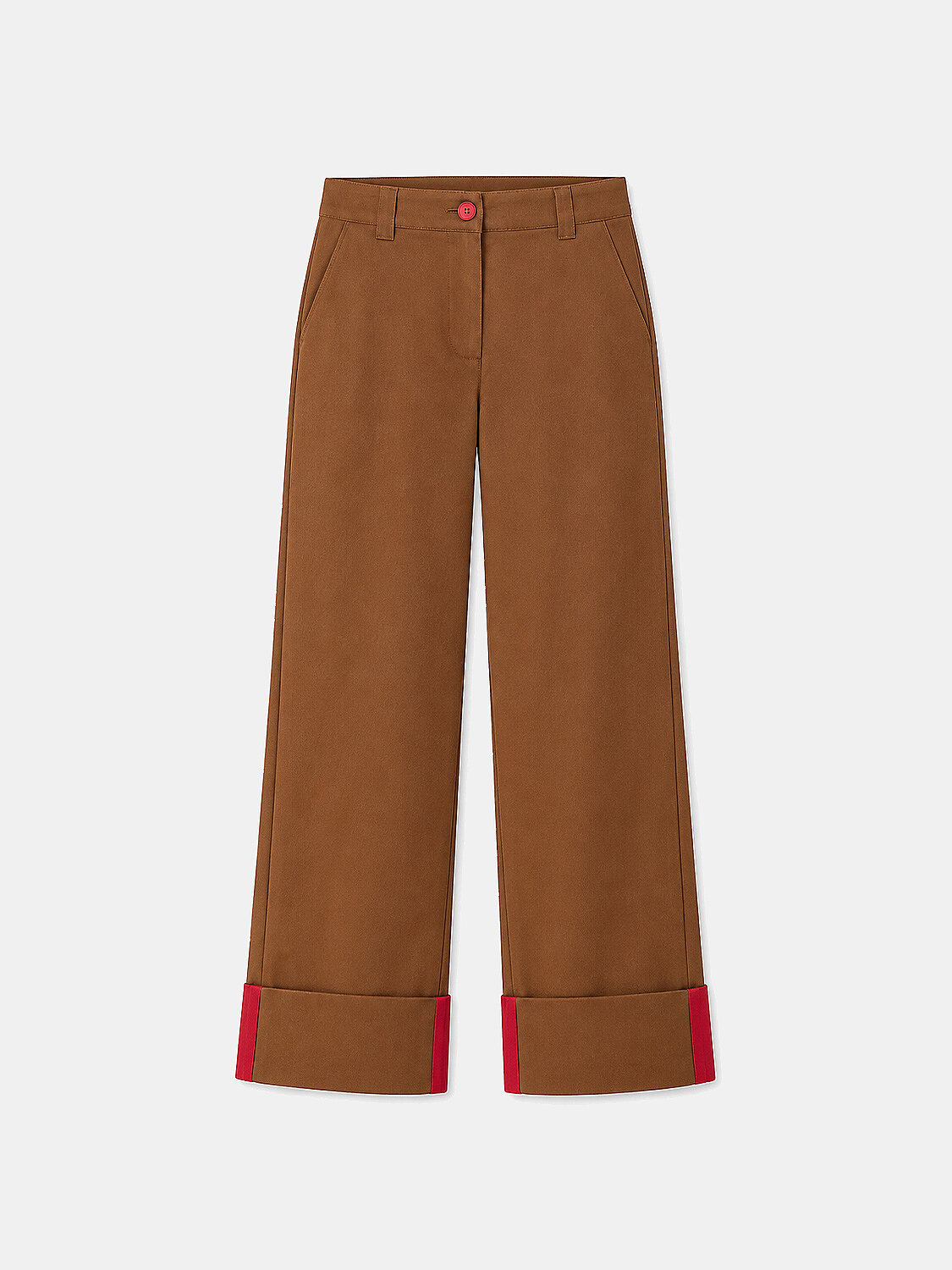 Camel Oversize Pamuklu Pantolon
