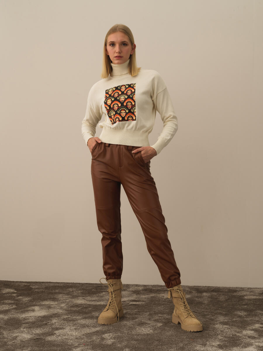 Camel Pamuk Dokulu Regular Fit Pantolon - 2