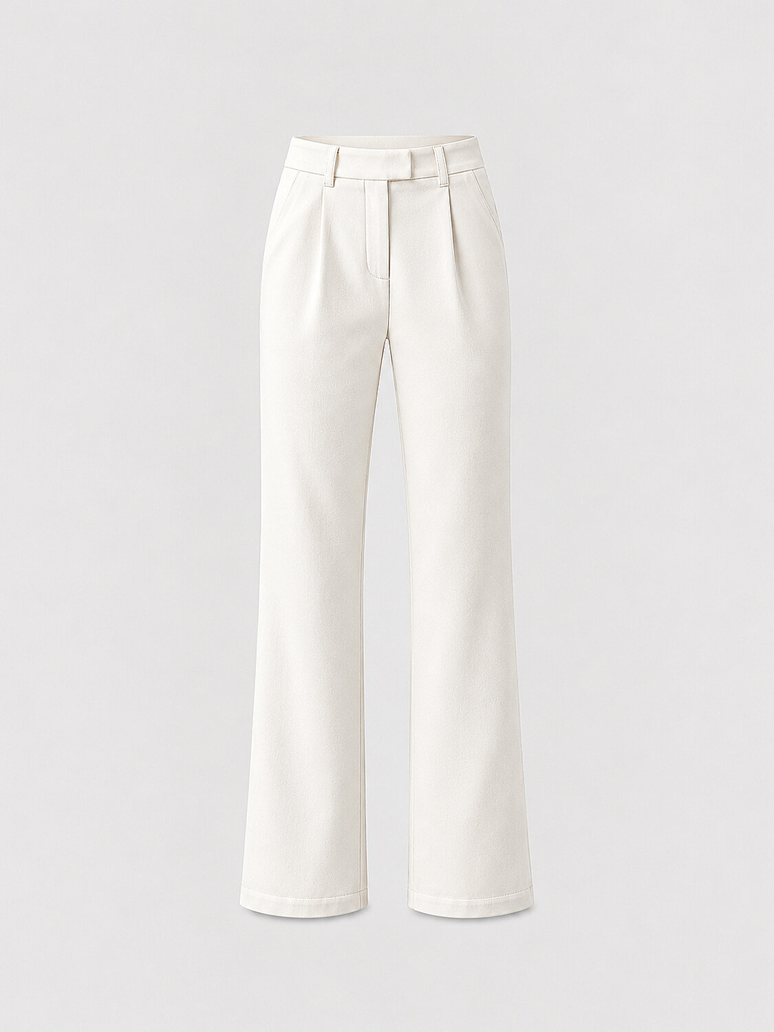 Ekru Pamuk Dokulu Oversize Pantolon - 6