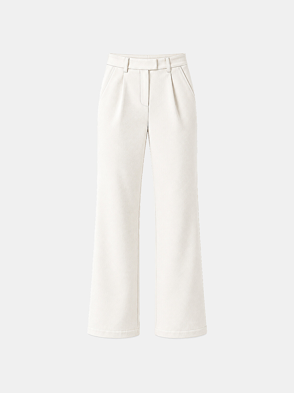 Ekru Oversize Pamuklu Pantolon