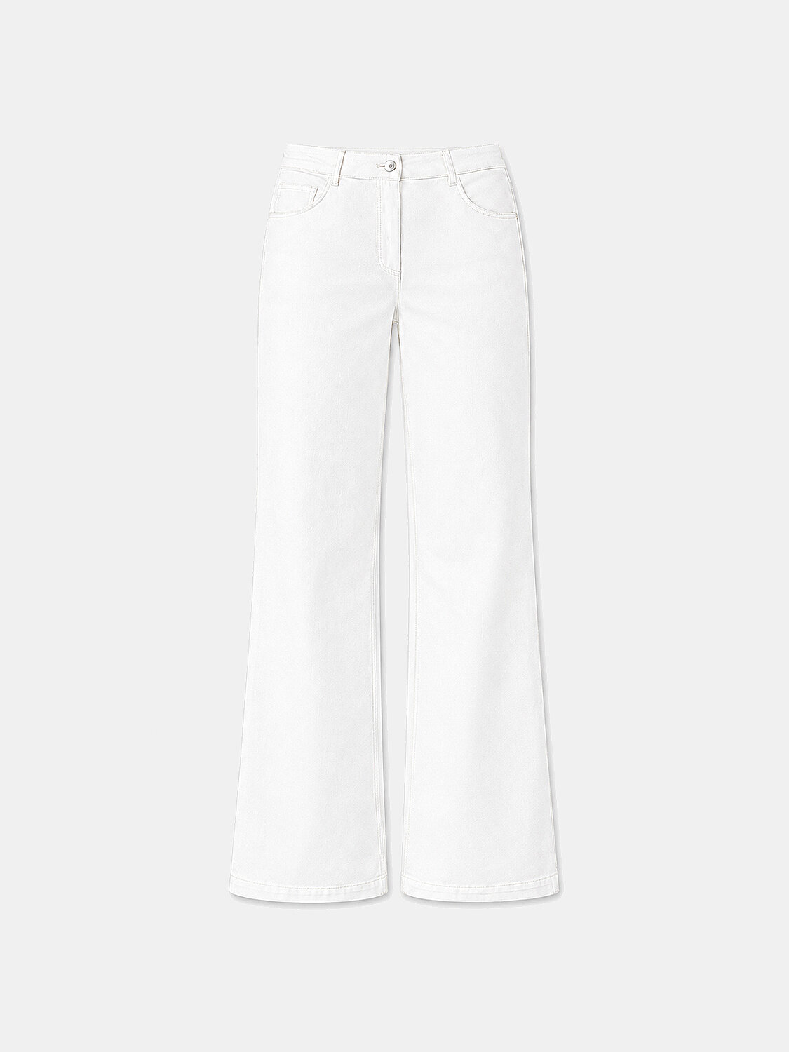 Ekru Pamuk Dokulu Oversize Pantolon