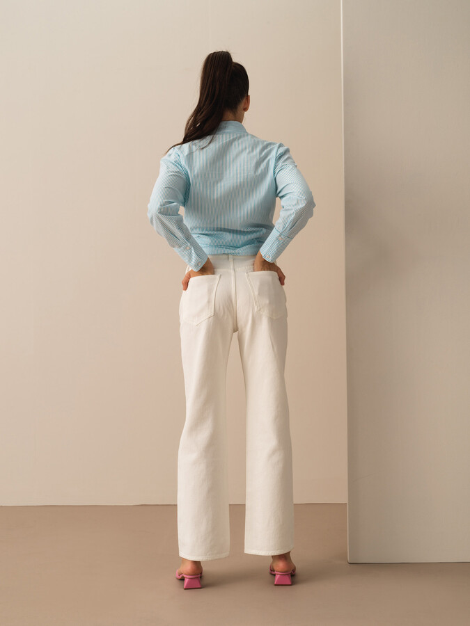 Ekru Regular Fit Pantolon - 4