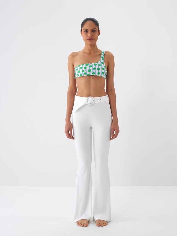 Ekru Doğal Dökümlü Regular Fit Pantolon (1)