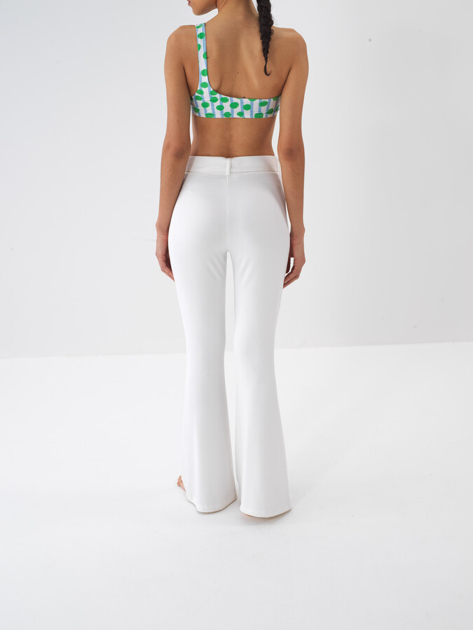 Ekru Doğal Dökümlü Regular Fit Pantolon - 5