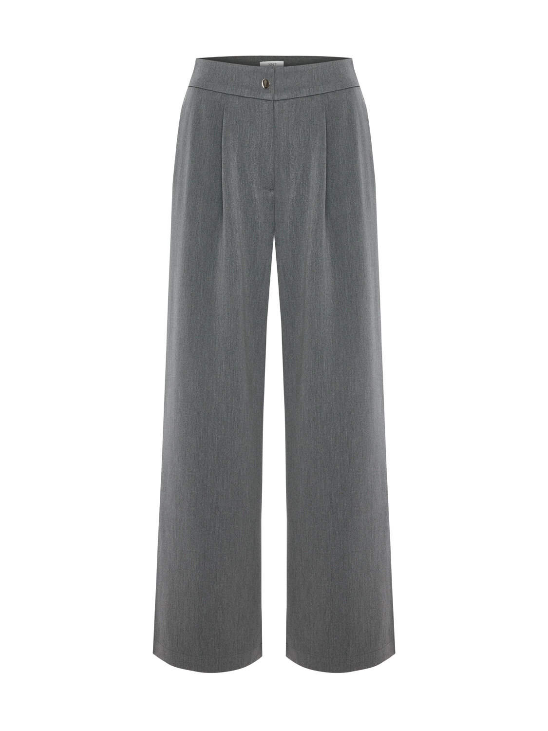 Gri Esnek Dokulu Oversize Pantolon - Xint