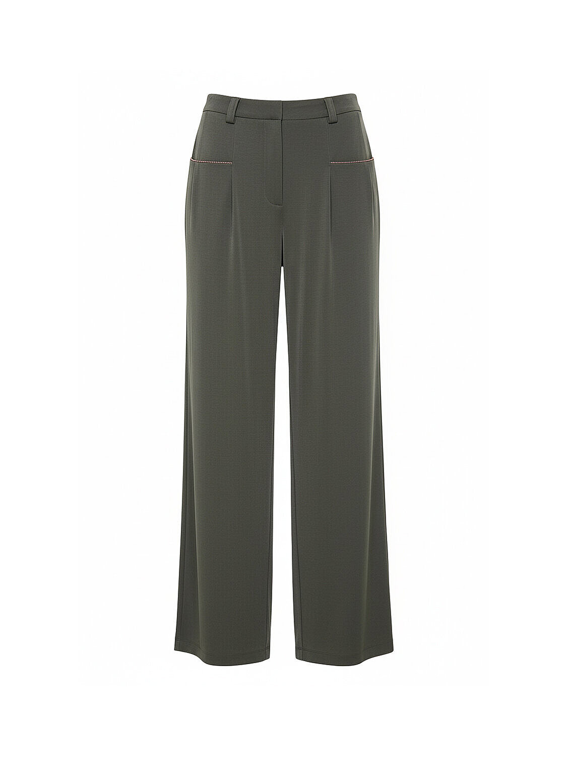 Haki Doğal Akışlı Oversize Pantolon (4)