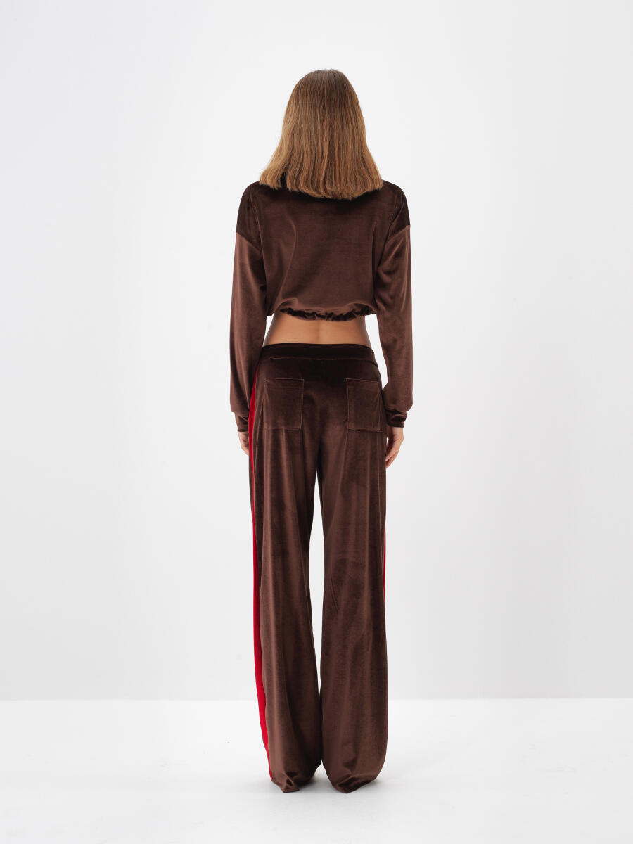Kahverengi Oversize Kadife Pantolon (5)