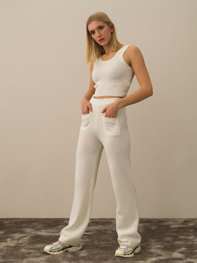Ekru Regular Fit Pantolon - 2