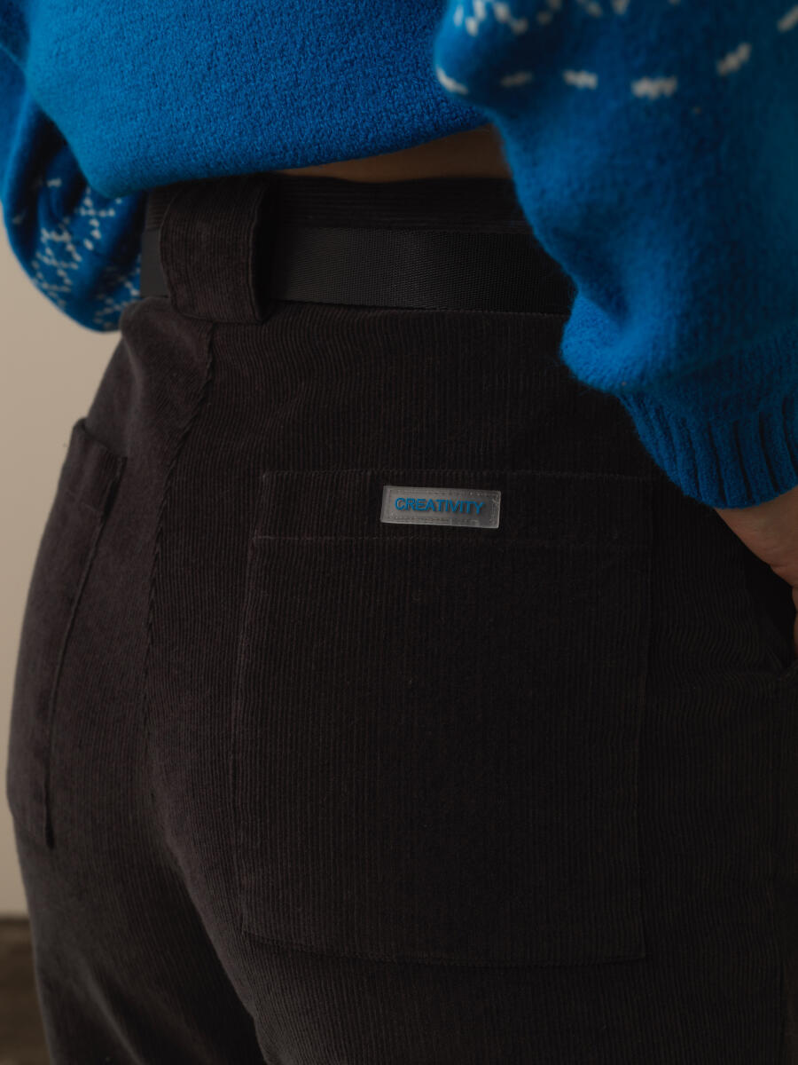 Koyu Gri Pamuk Dokulu Regular Fit Pantolon - 3