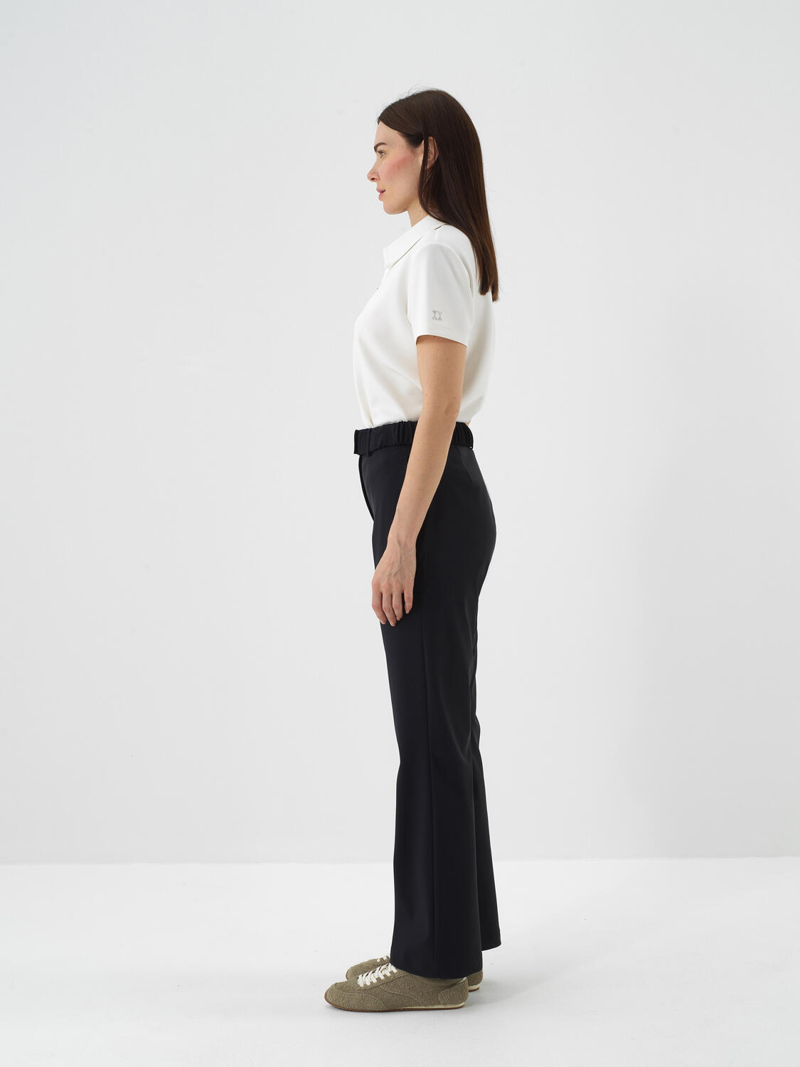 Lacivert Esnek Dokulu Oversize Pantolon - 3