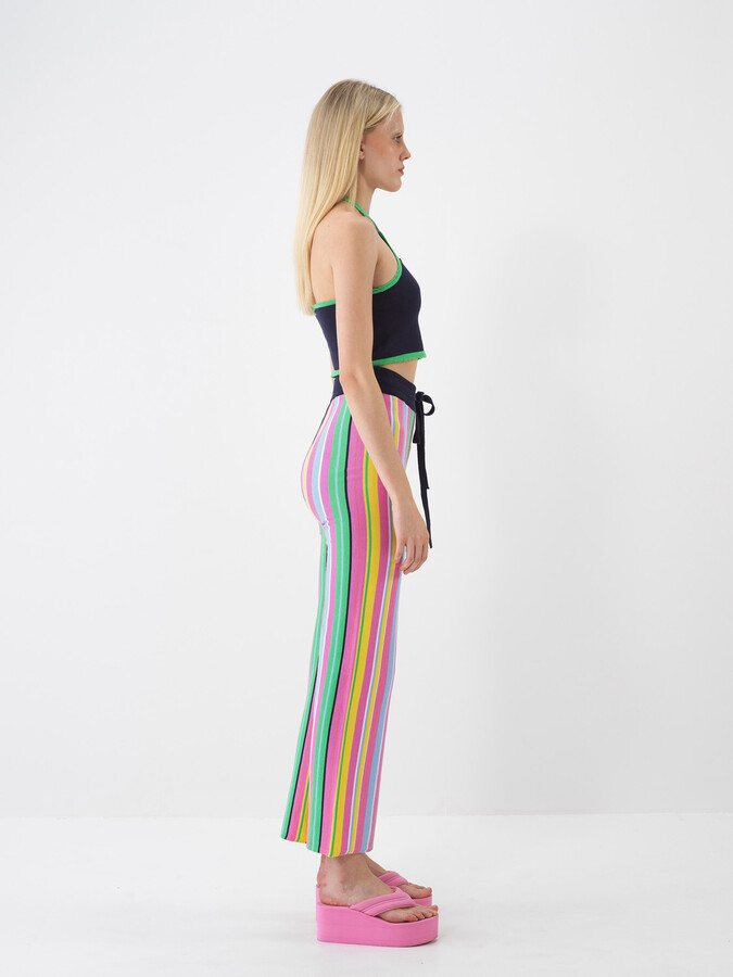 Lacivert Pamuk Dokulu Regular Fit Pantolon - 3