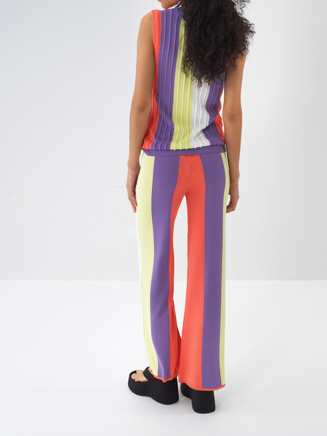 Lila Doğal Dökümlü Regular Fit Pantolon (5)