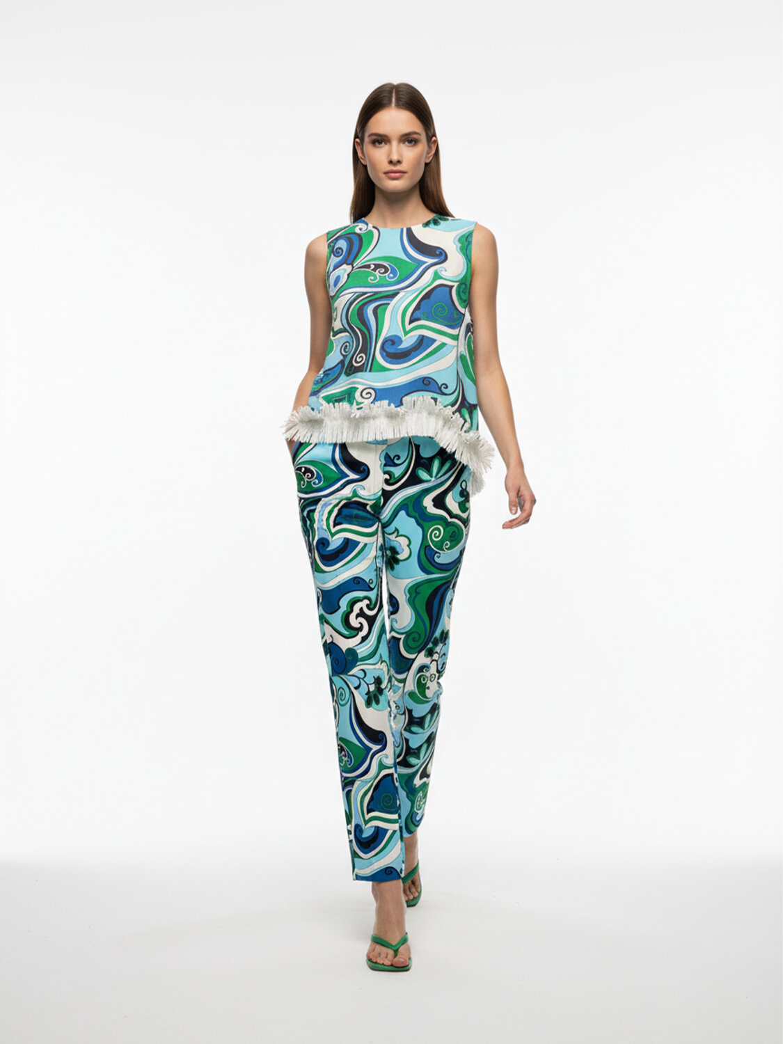 Mavi Doğal Dökümlü Oversize Pantolon - 3