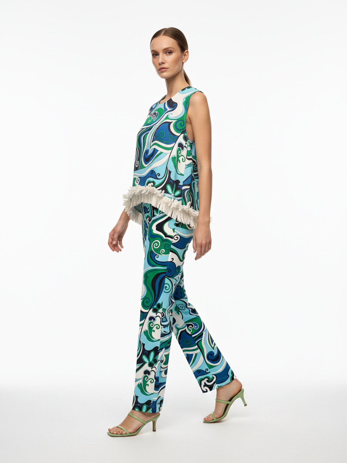 Mavi Doğal Dökümlü Oversize Pantolon - 4