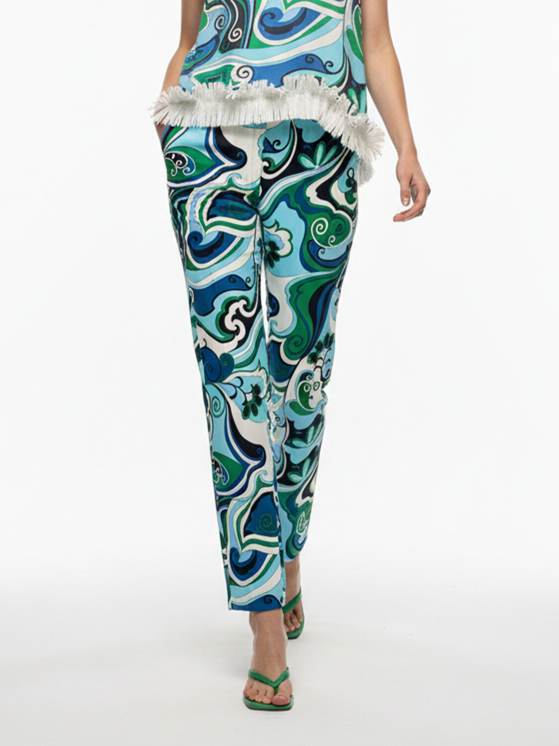 Mavi Doğal Dökümlü Oversize Pantolon - 2