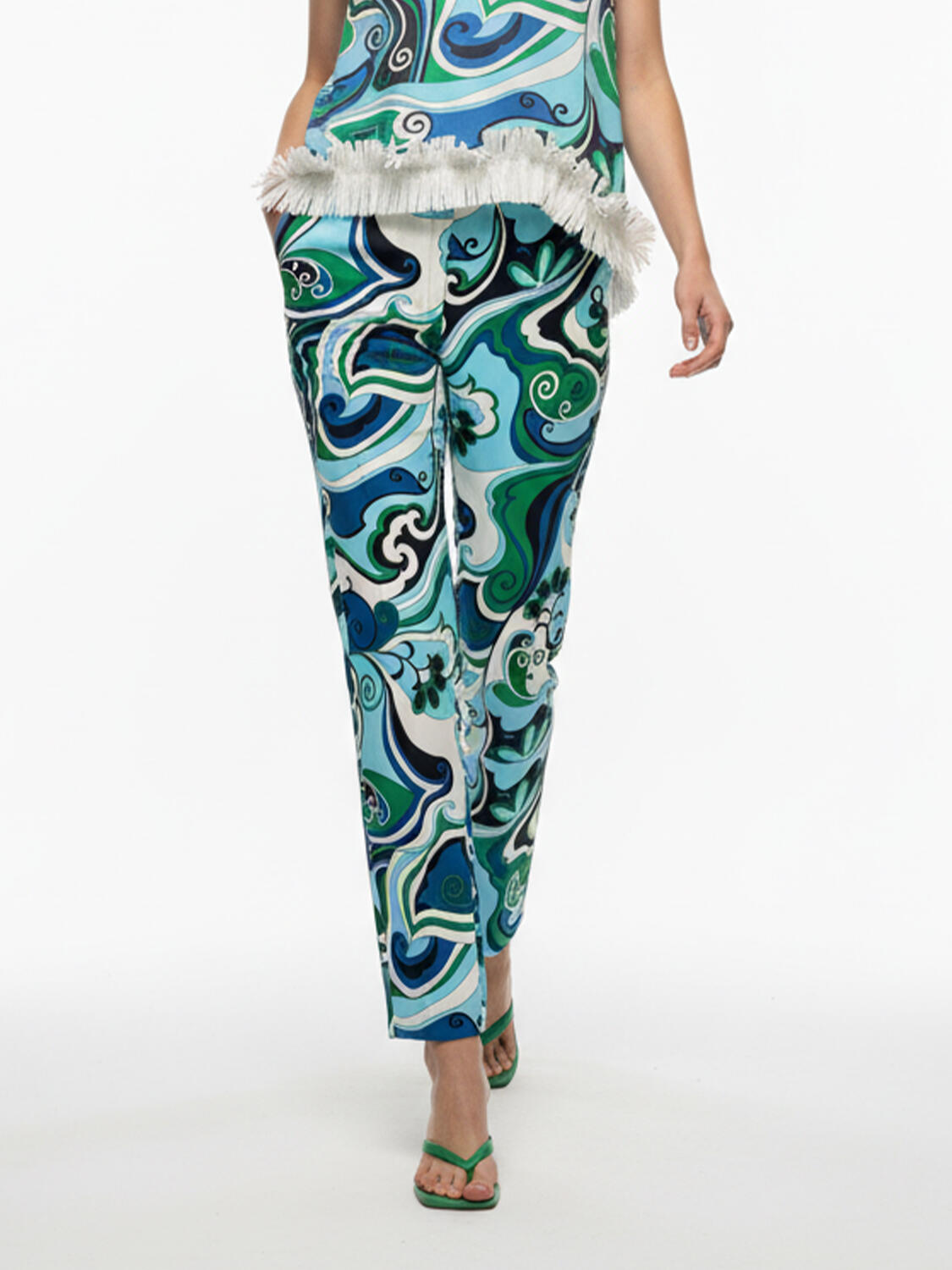 Mavi Doğal Dökümlü Oversize Pantolon - 2