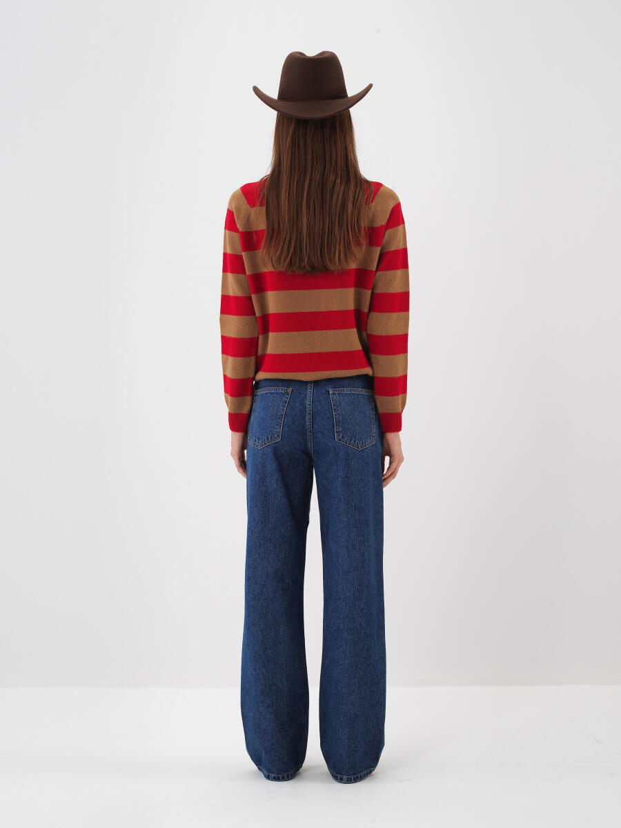 Mavi Pamuk Dokulu Regular Fit Pantolon - 4