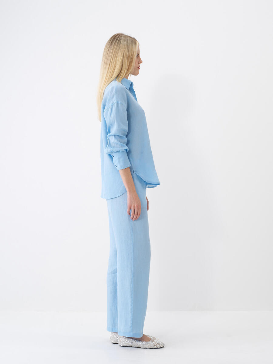 Mavi %100 Keten Regular Fit Pantolon - 4