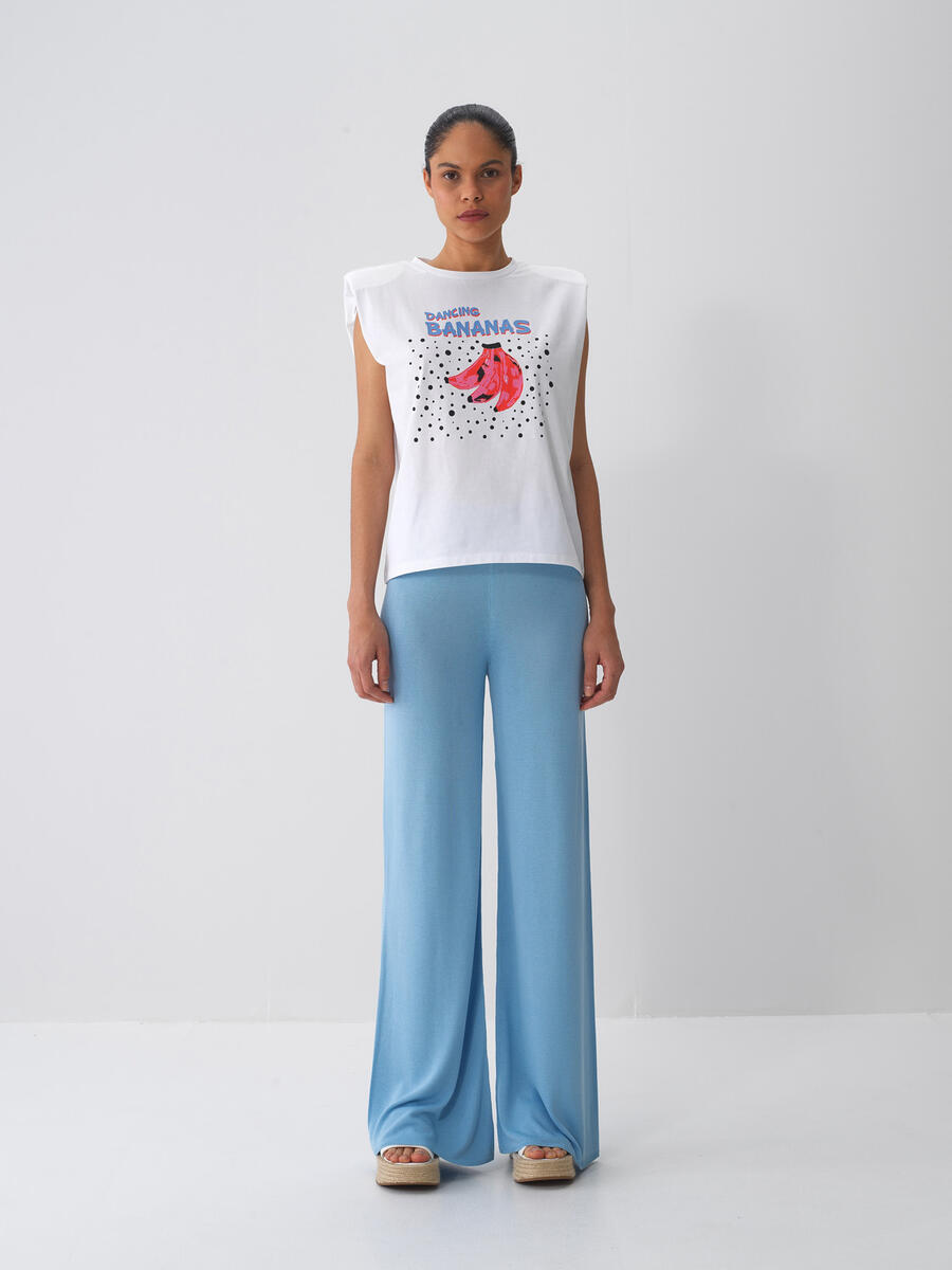 Mavi Doğal Dökümlü Regular Fit Pantolon - 1