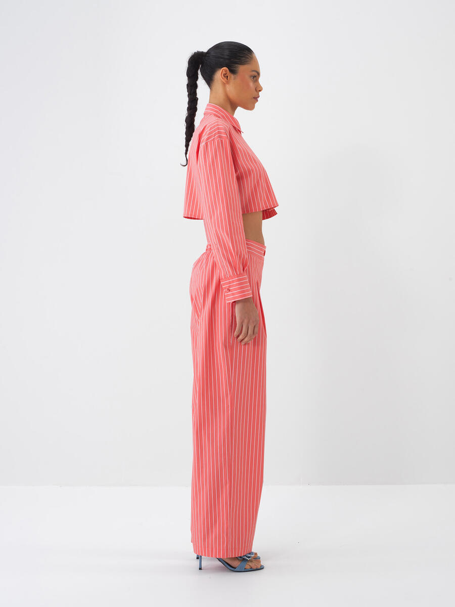 Nar Çiçeği Pamuk Dokulu Regular Fit Pantolon - 3