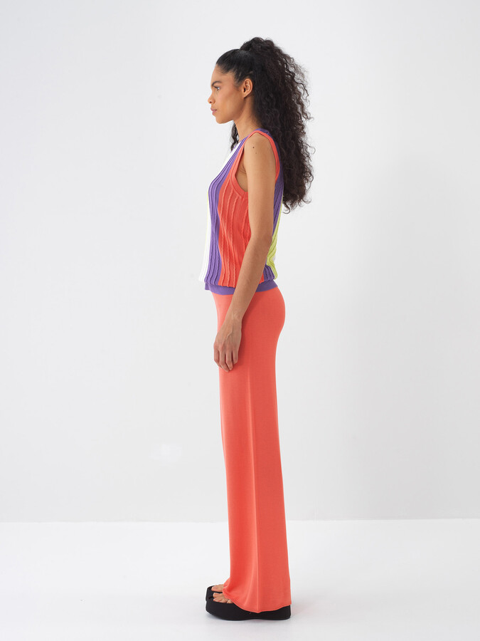 Nar Çiçeği Doğal Dökümlü Regular Fit Pantolon (5)