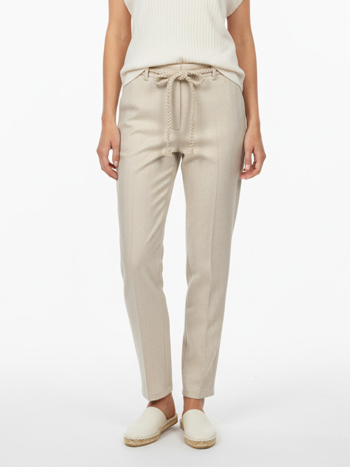 Naturel Keten Karışımlı Regular Fit Pantolon - 1