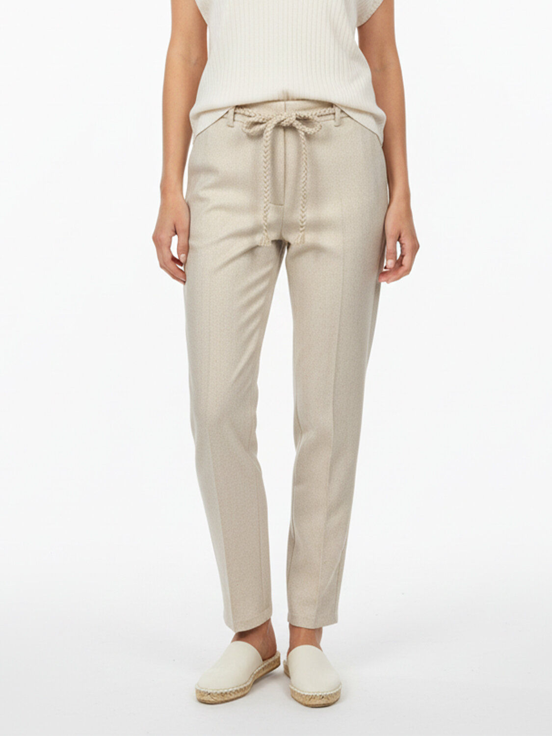 Naturel Keten Karışımlı Regular Fit Pantolon