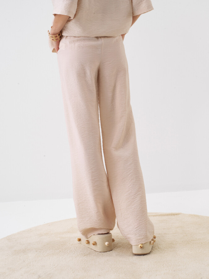 Naturel Doğal Dökümlü Oversize Pantolon - 4