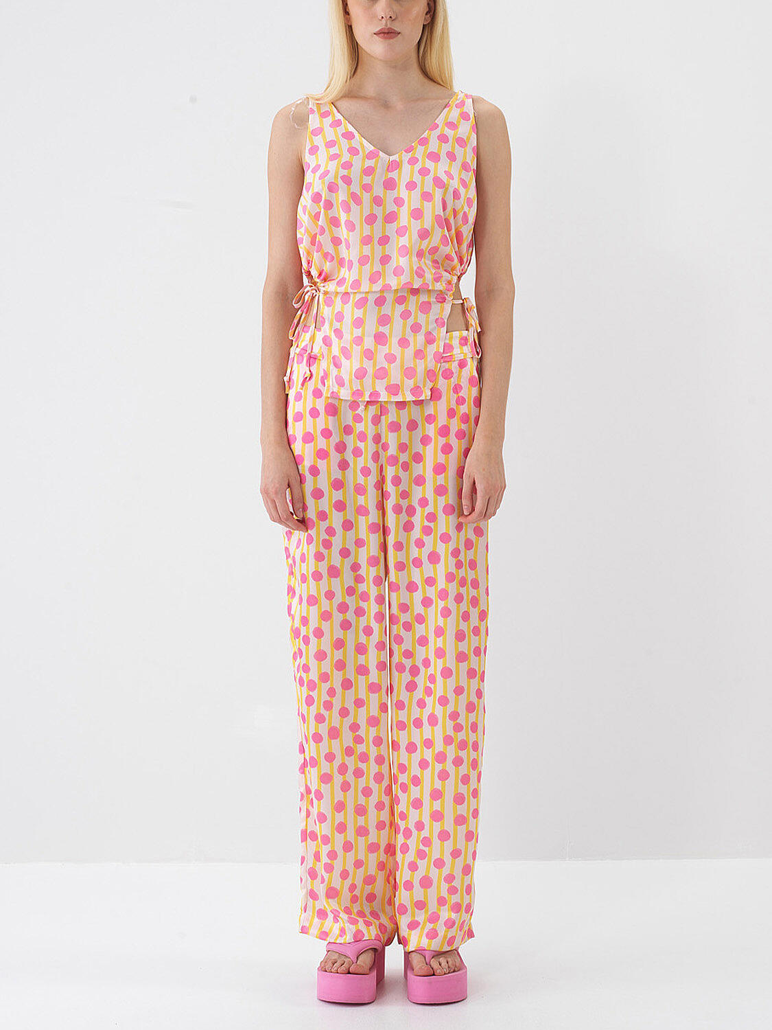 Pembe Formunu Koruyan Oversize Pantolon - 2