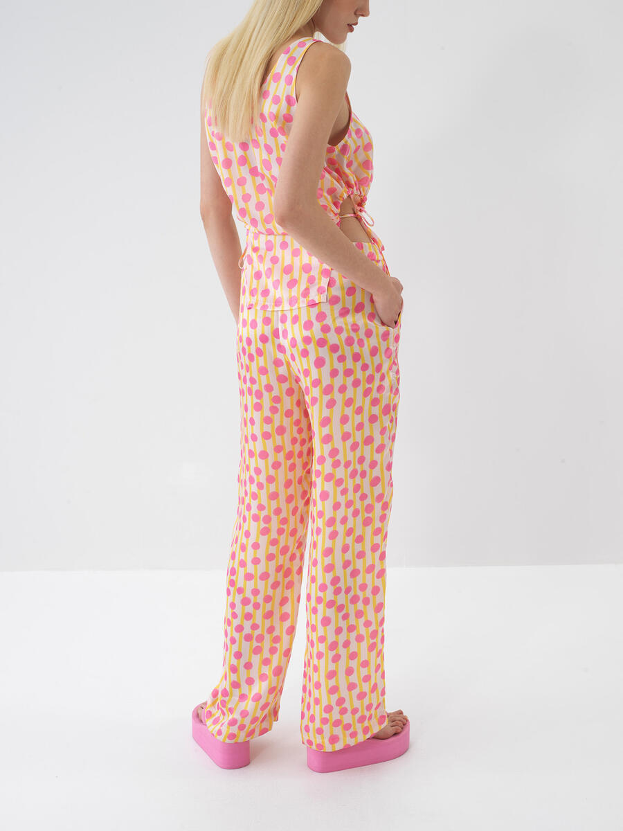 Pembe Formunu Koruyan Oversize Pantolon - 5