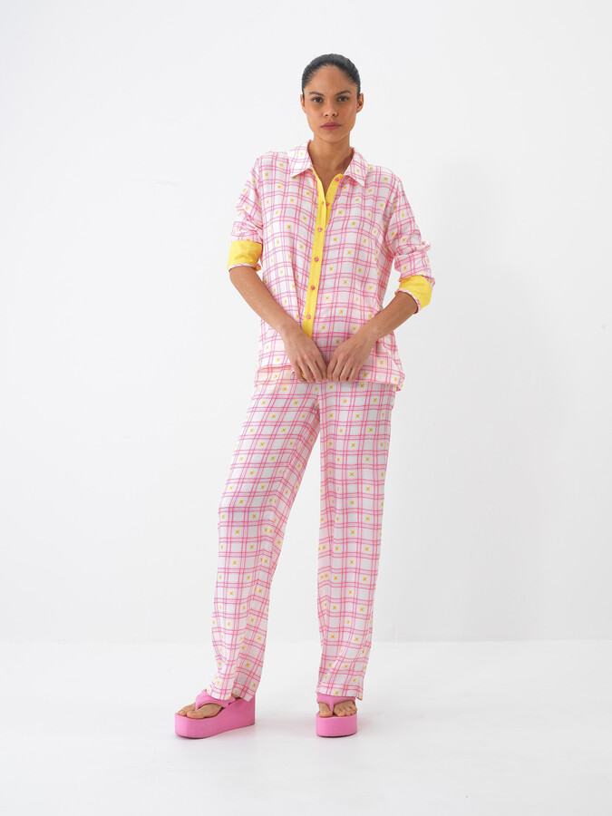 Pembe Formunu Koruyan Regular Fit Pantolon - 4