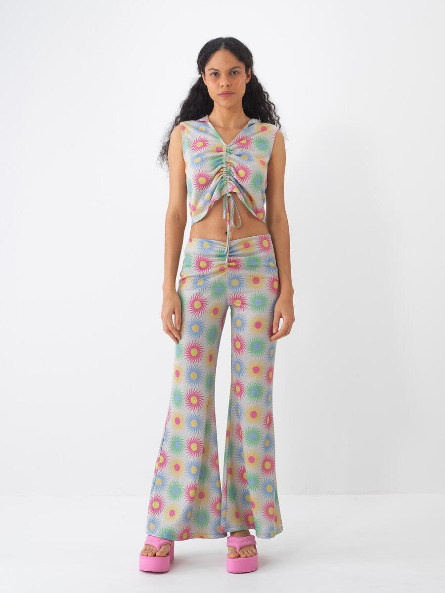 Pembe Doğal Dökümlü Regular Fit Pantolon - 3