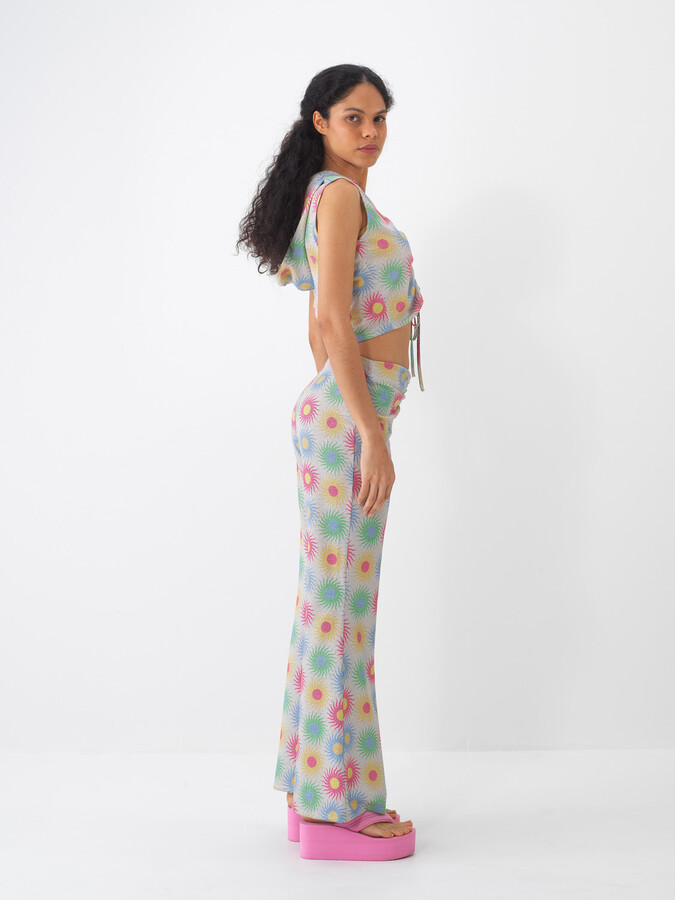 Pembe Doğal Dökümlü Regular Fit Pantolon (3)