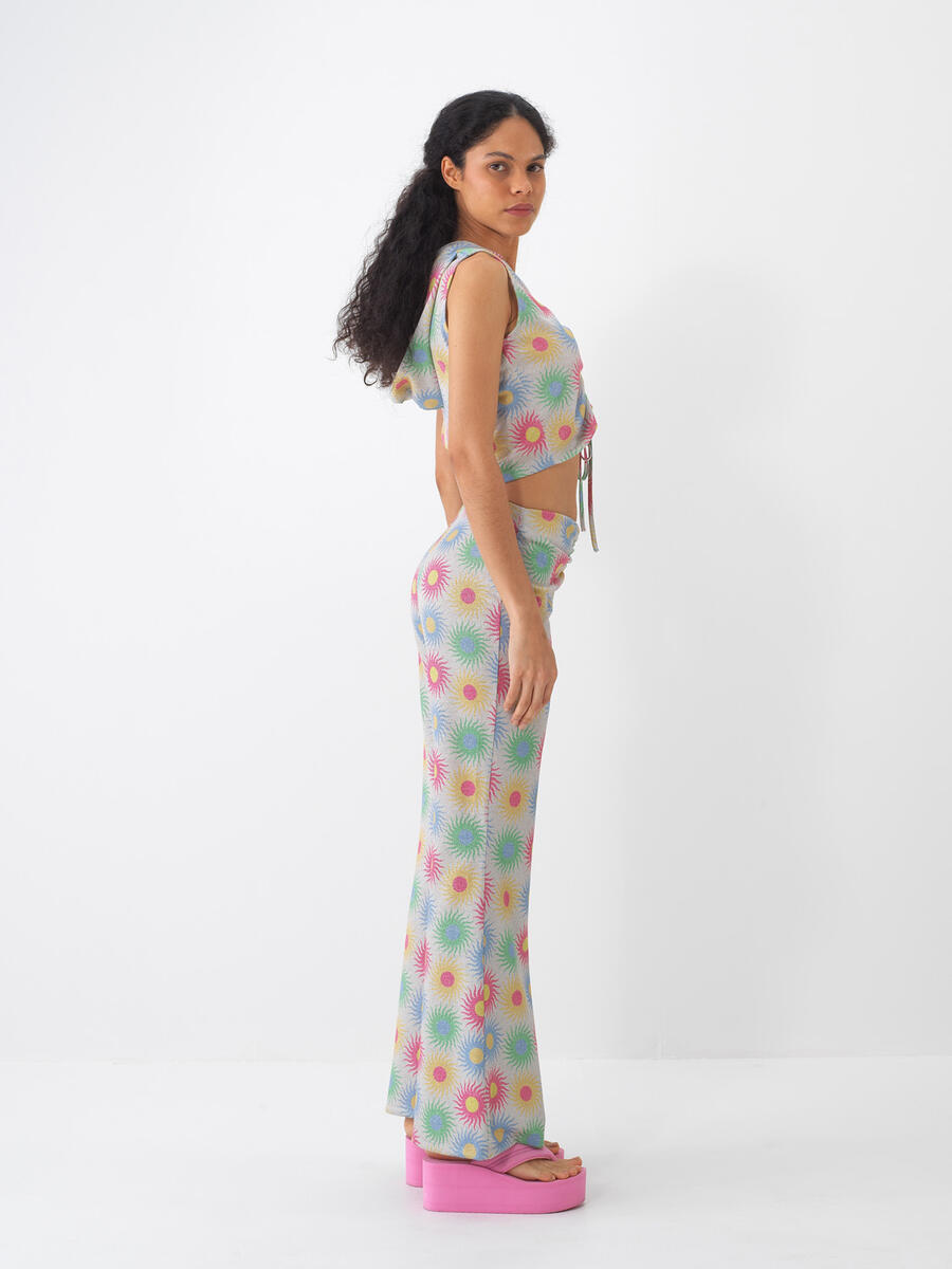 Pembe Doğal Dökümlü Regular Fit Pantolon - 4