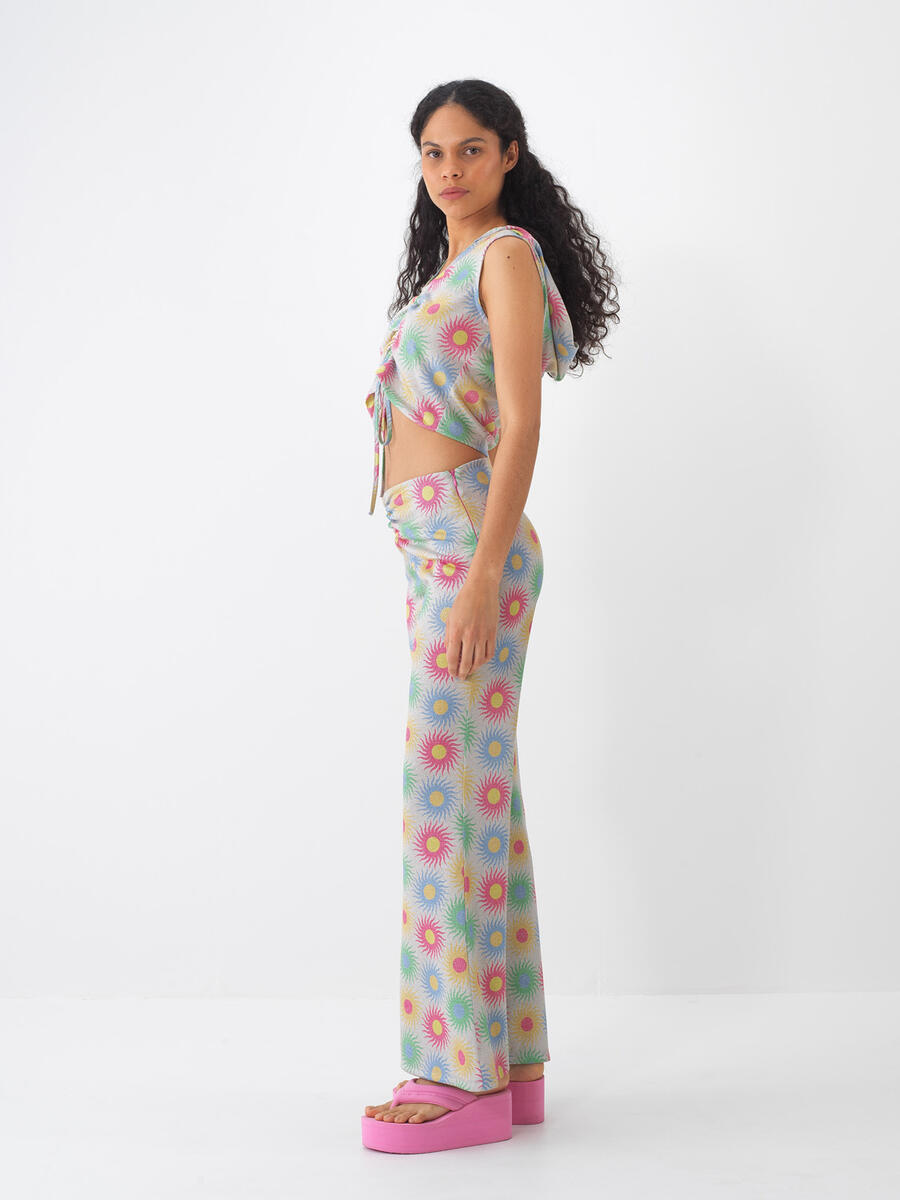 Pembe Doğal Dökümlü Regular Fit Pantolon - 5