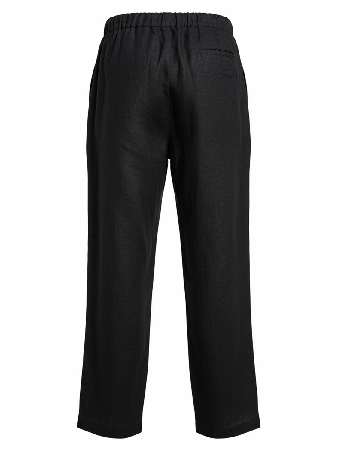 Siyah %100 Keten Oversize Pantolon - 6