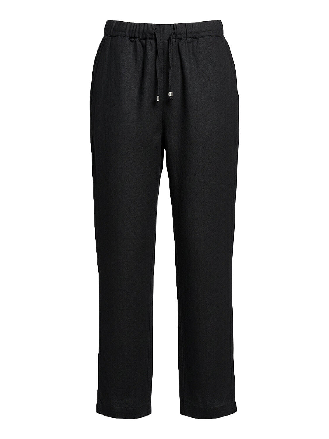 Siyah %100 Keten Oversize Pantolon (5)