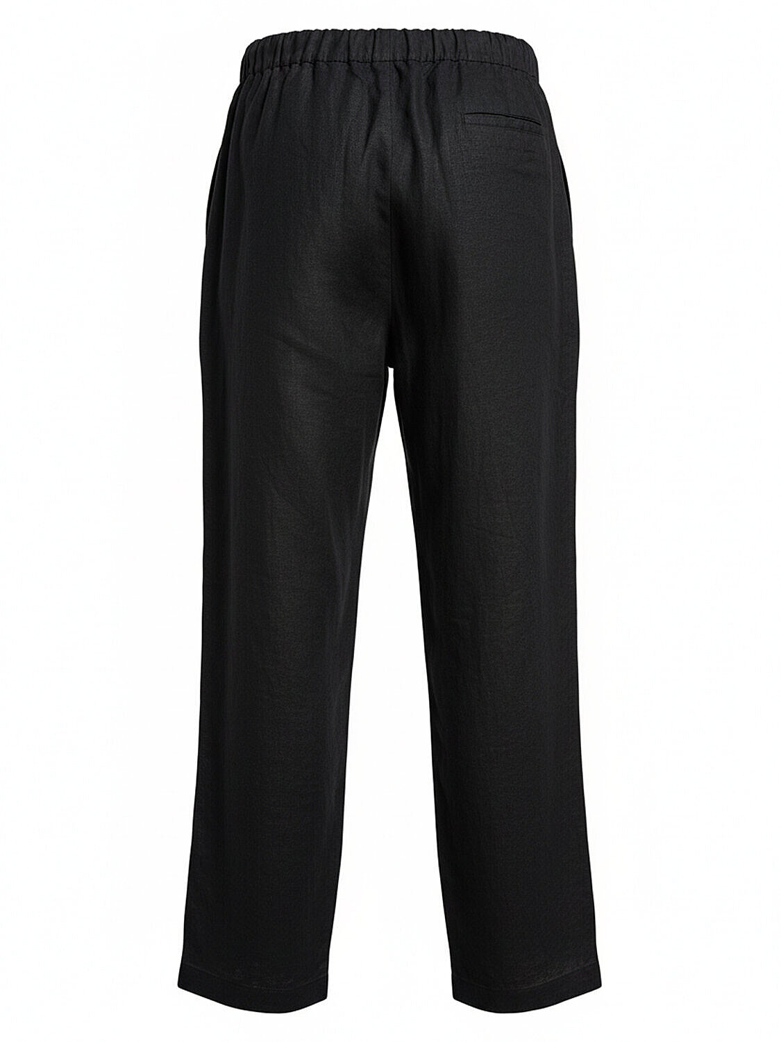 Siyah %100 Keten Oversize Pantolon (6)