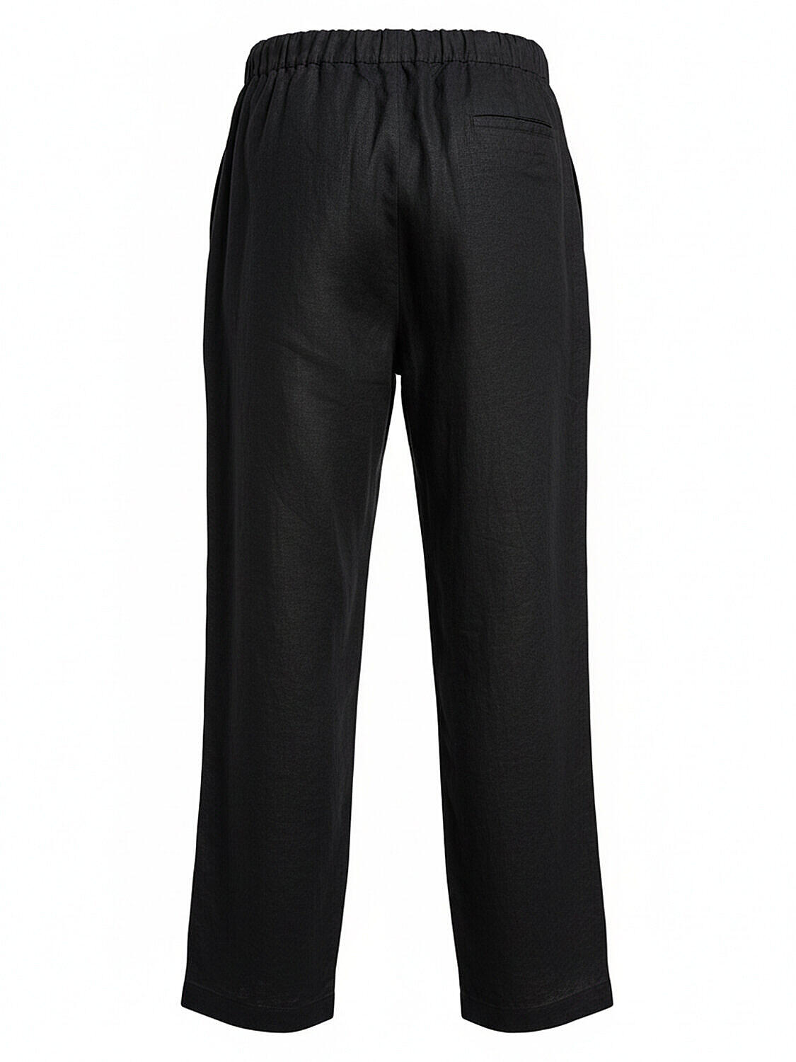 Siyah %100 Keten Oversize Pantolon (6)